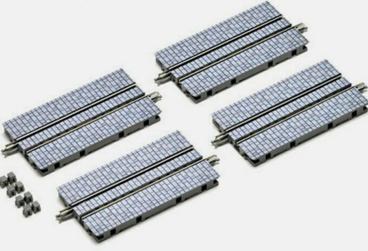 TOMIX 1794 N Gauge Wide Tram Tracks S70-WT-S F (Cobblestone) Set of 4